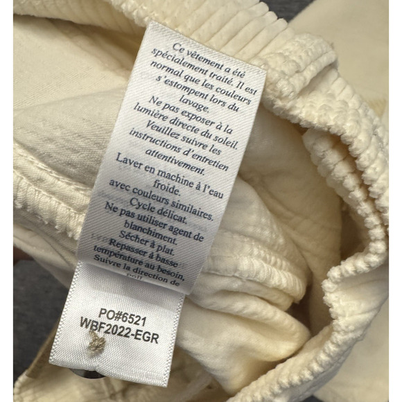 Faherty Portland Corduroy Pant, Egret (Ivory) Pockets Front Size 26 NWT - Picture 7 of 9